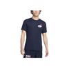Nike Футболка с круглым вырезом Color Block, мужские топы, темно-синие, FV8367-451