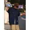 Japanese Retro Fashion Brand Summer Loose Denim Short Sleeved Shirt Artistic Youth Workwear Shirt Men'S And Women'S Layered Jacket