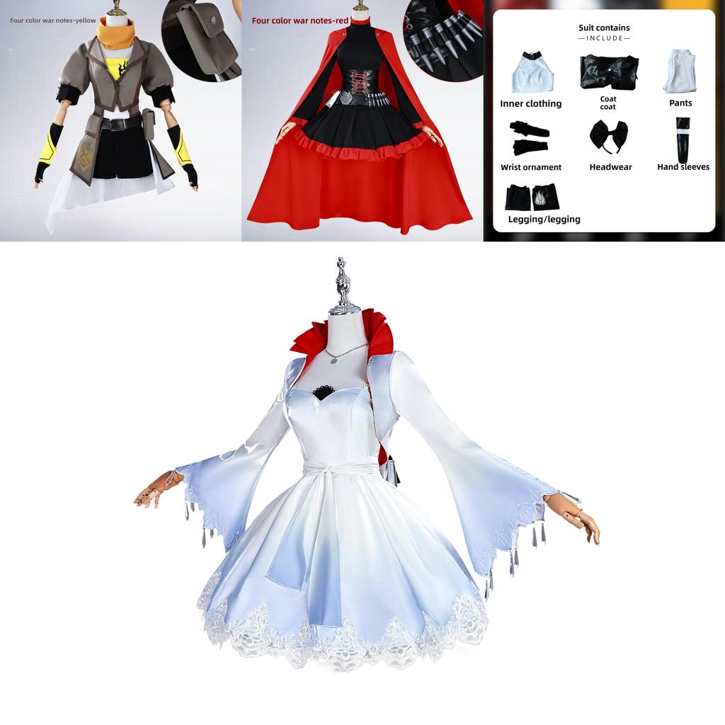 Костюм для косплея Rwby Руби Роуз и Вайс Шнее из полиэстера для аниме-конвенций и маскарада