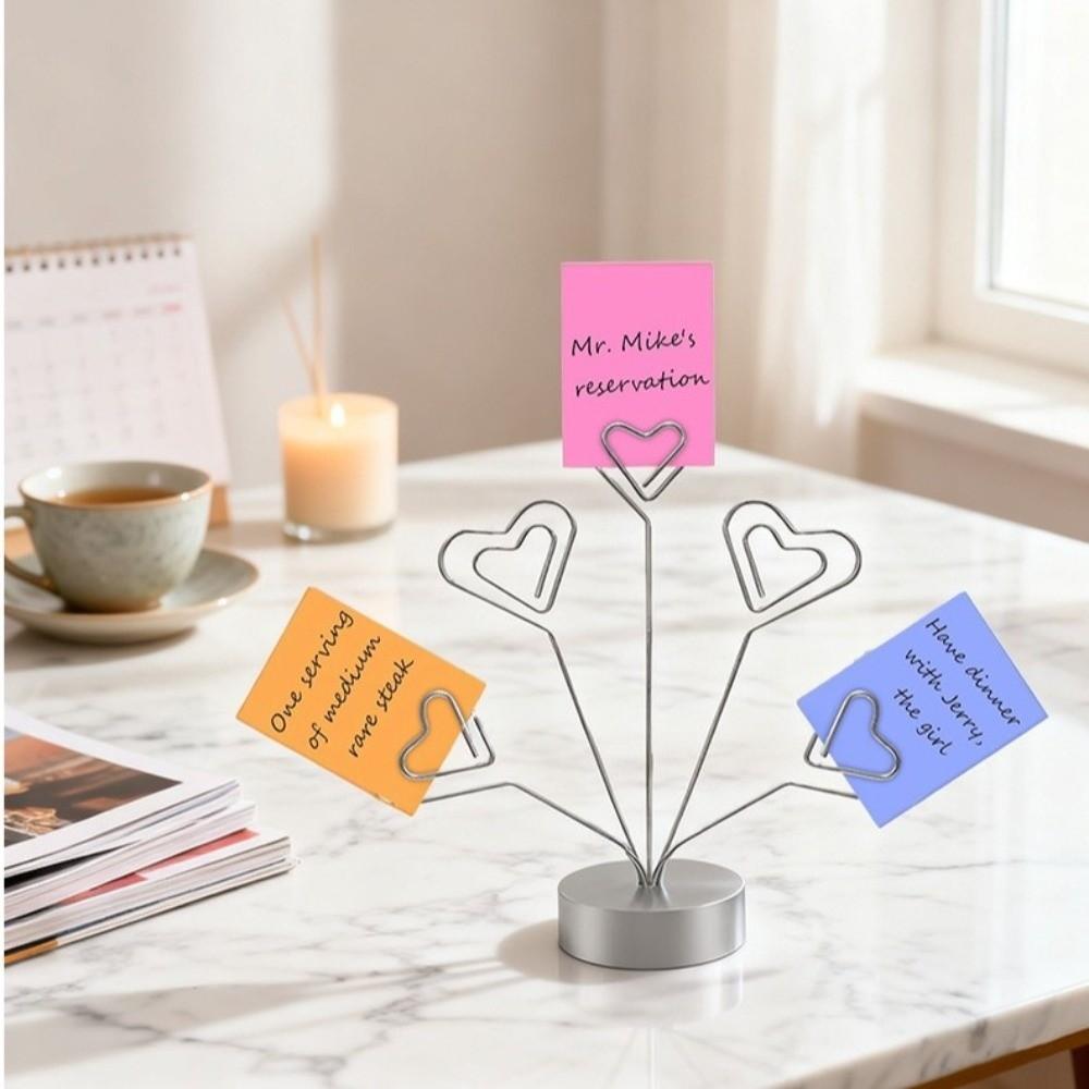 New Multifunctional Note Clips Creative Design Portable Photo Stand Stable Desk Organizer Office Decoration