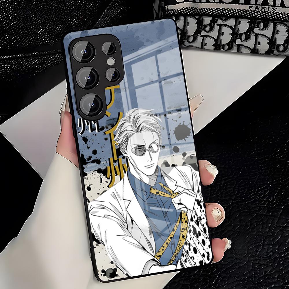 Чехол для телефона Kento Nanami Jujutsu Kaisen для Samsung A25 A13 A33 5G A54 A36 A35 A56 A52 A14 Ударопрочный стеклянный чехол