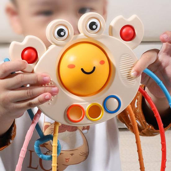 Игрушка-дергунчик «Маленький осьминог» для малышей, мальчиков и девочек, развивающая, обучающая, для мелкой моторики, навыков захвата, в форме осьминога, сенсорная игрушка-фиджет