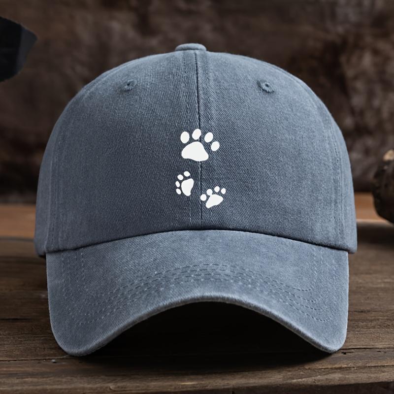 Fun Dog Paw Print Baseball Hat Unisex Outdoor Fashion Versatile Peaked Hat Trend
