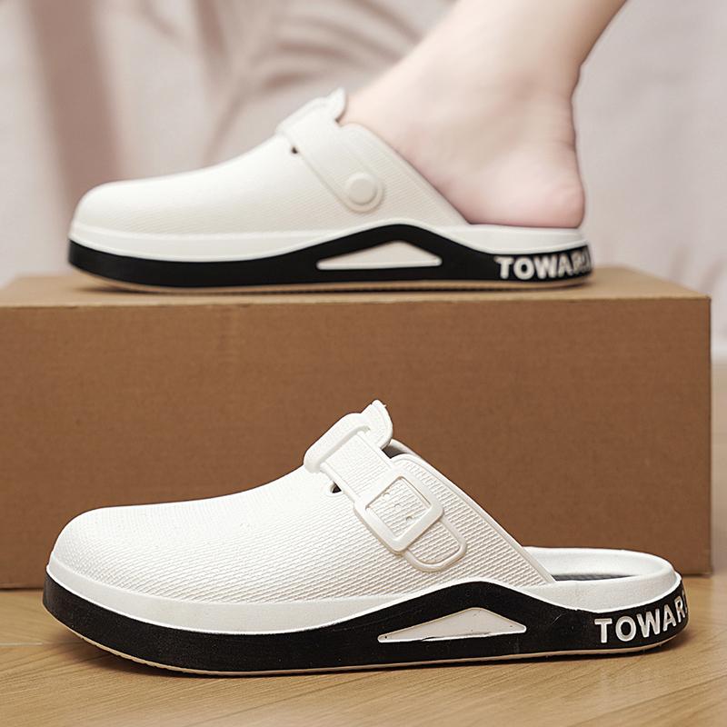 Сабо Тапочки Для Мужчин Садовая Обувь Повседневная Водонепроницаемая Пляжная Летняя EVA Плоские Сандалии Отпуск Бассейн Мужская Обувь