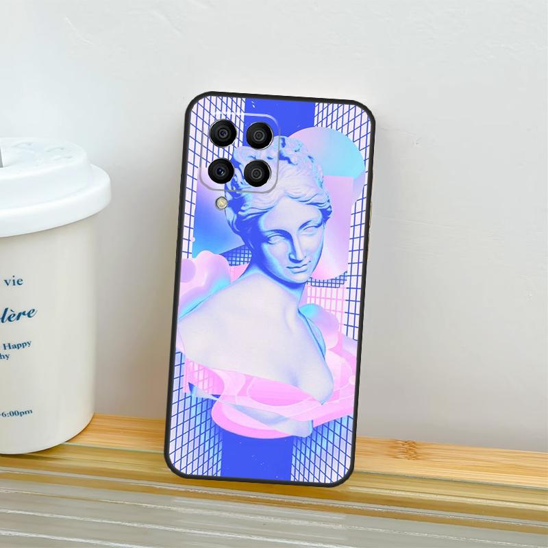 Great Wave Retro Cyber Statue Case For Samsung Galaxy M06 M16 M36 M56 M15 M11 M31 M21 M53 M13 M32 M52 M35 M55 M14 M34 M54