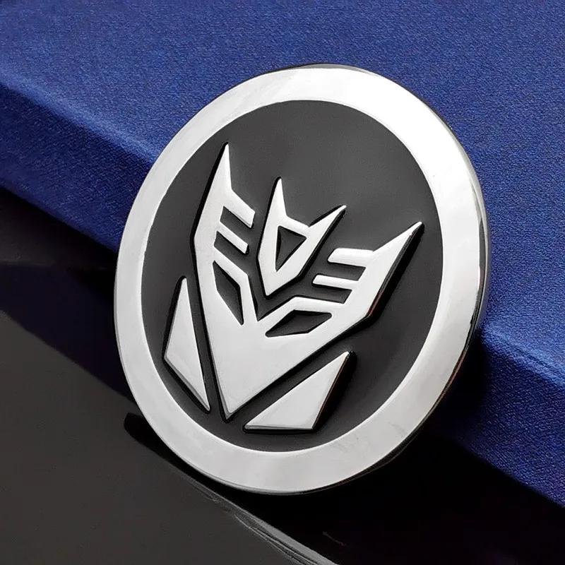 3D металлический хромированный значок Transformers Autobot наклейка на автомобиль 65 мм Deception