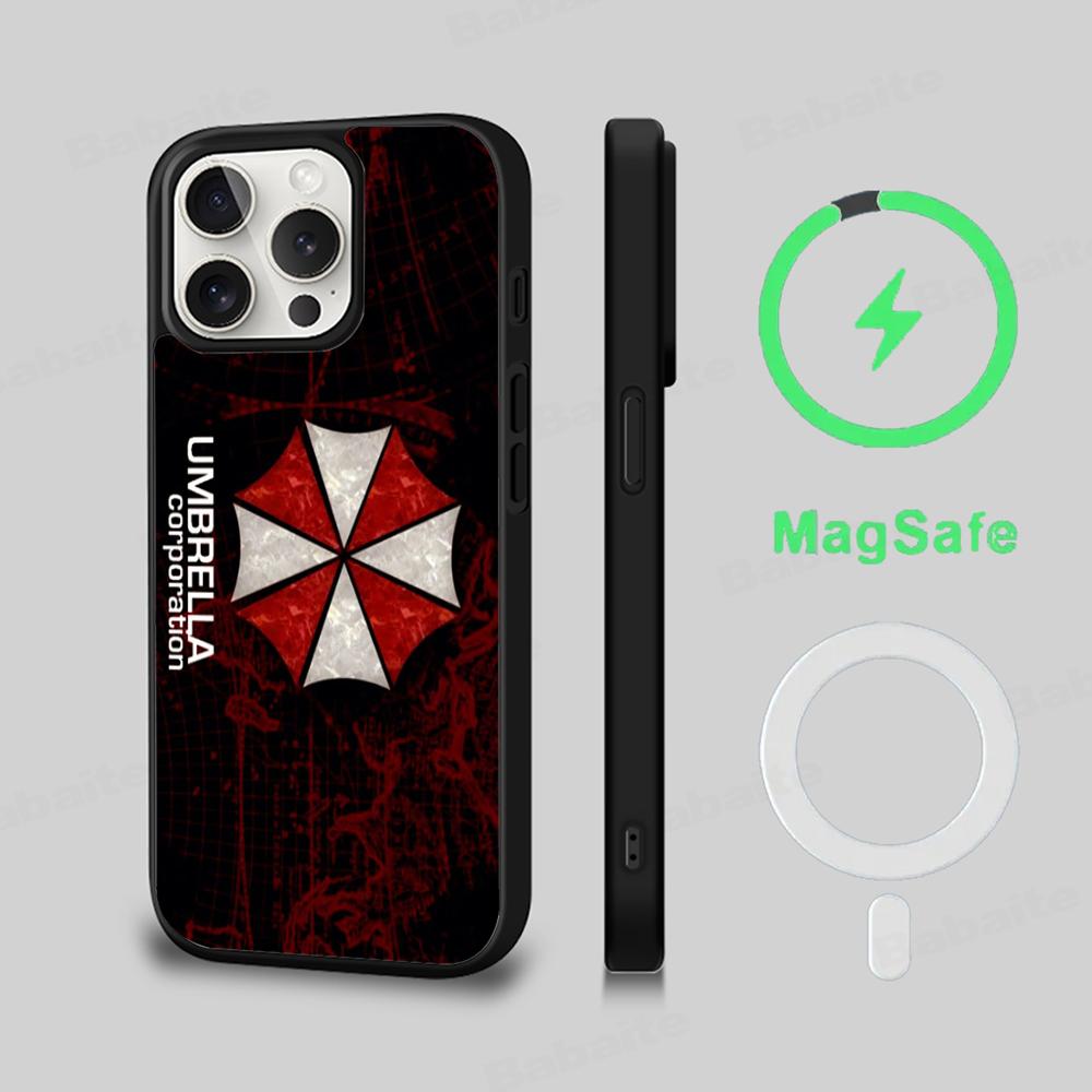 Resident Evil Umbrella Phone Case Magnetic Case For iPhone 16 14 13 12 11 15 Pro Max Plus For Magsafe Wireless Charge Cover