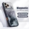 Чехол с рисунком под песчаник и мрамор для iPhone 17 Pro Max Магнитный для Magsafe Гибридный Тонкий Матовый Чехол для iPhone 16 15 14 13 Pro Max