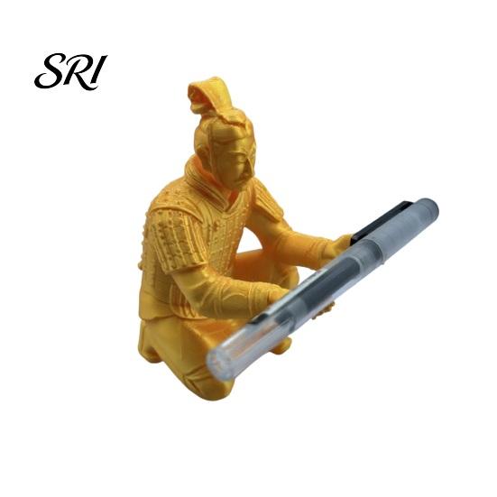 Abstract Knight Desk Organizer Terracotta Warrior Decor, 3D Printed Soldier Pen Stand for Holder Office, Creative Ancient Pencil Holder, Home