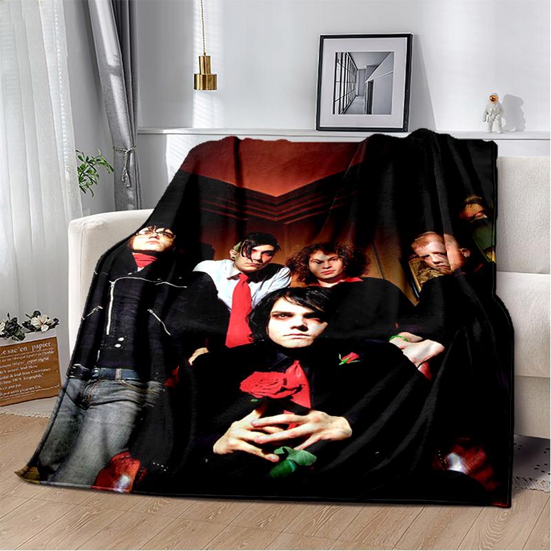 3D Мягкое плюшевое одеяло с изображением группы My Chemical Romance и Джерарда Уэя, Фланелевое одеяло-плед для гостиной, спальни, кровати, дивана