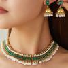 Модный комплект ювелирных изделий ожерелье серьги для женщины