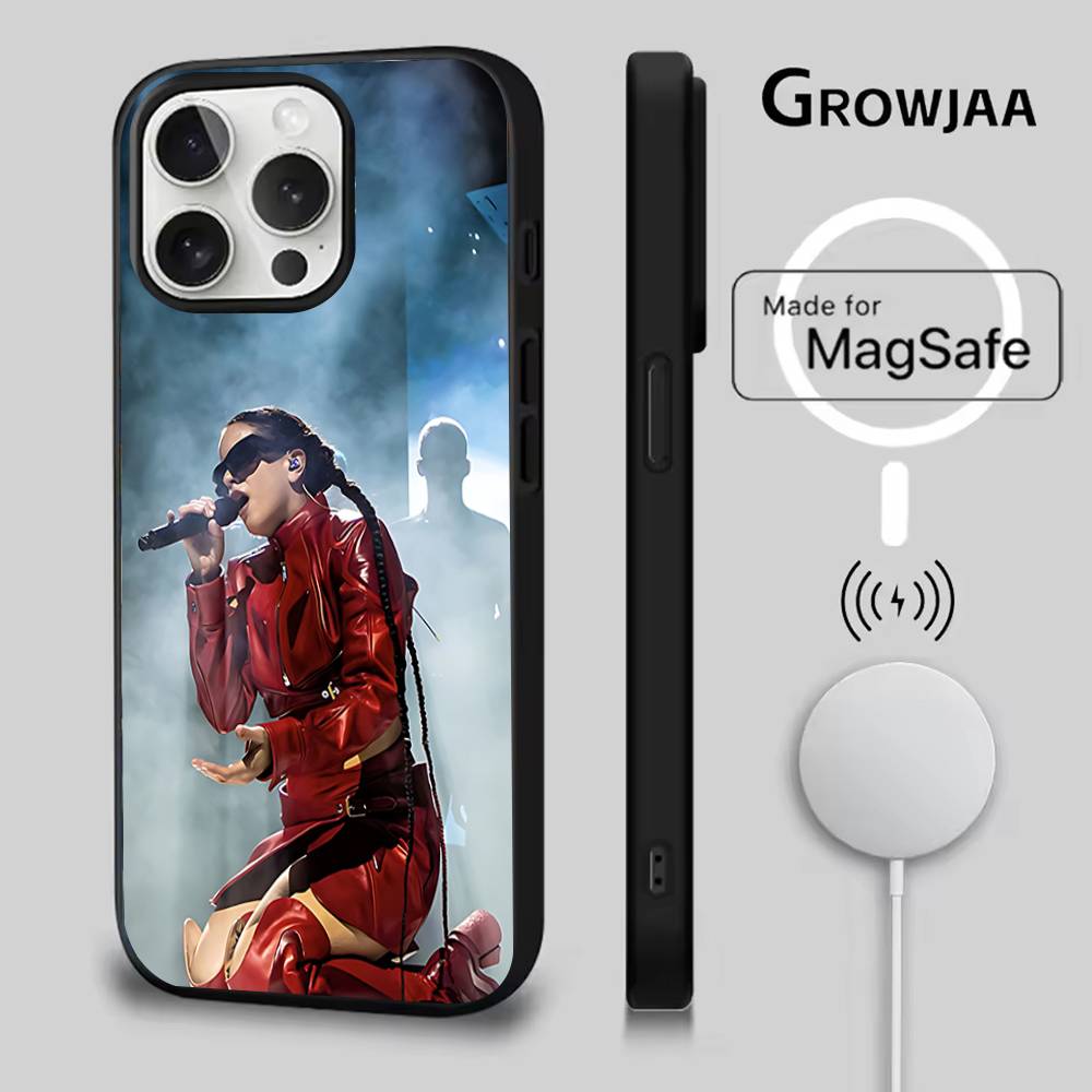 R-Rosalia L-lux Чехол для телефона для iPhone 17,16,15,14,13,12,11,Pro,Max,Plus,Mini,SE4,E Магнитный Magsafe Беспроводная зарядка