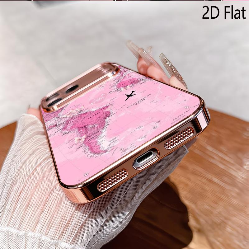 PPlanes 2DПлоский Для iPhone17 18 16 15 14 13 12 11 Pro Max XS XR 8 7Plus Чехол для телефона Ударопрочный Защитная задняя крышка