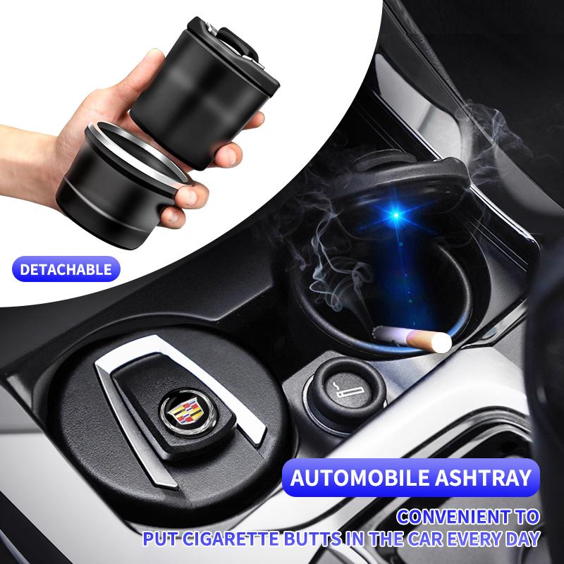 Portable LED Smoke Car Ashtray Ashbox Cup Auto Indicator Ashtray For Cadillac Escalade CTS ATS SRX STS XT5 XT4 XT6 XTS CT4