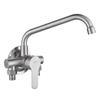 304 Stainless Steel Wall Mount Kitchen Faucet Hot Cold Water Mixer Tap for Laundry Sink Vegetable Basin Surface Mounted Spout