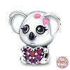 Original Owl Beads 100% 925 Silver Lucky Cat Elephant Charms Fit Original 925 Bracelet DIY Jewelry Making Women's Gift