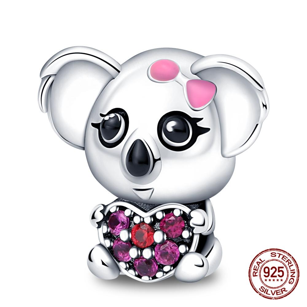 Original Owl Beads 100% 925 Silver Lucky Cat Elephant Charms Fit Original 925 Bracelet DIY Jewelry Making Women's Gift