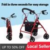 Roller Walker Adult Wheelchair Trolley Shopping Shopping Folding Mobility Scooter Rehabilitation Assistance Quadricycle