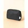 Daiso Square Label Pouch Black
