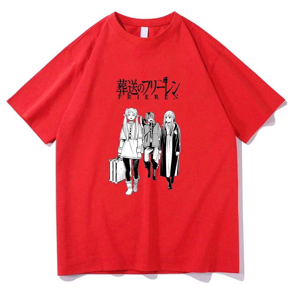 Футболка Frieren Beyond Journey's End, унисекс, эстетика, ретро, ​​аниме, футболка Sousou No Frieren, унисекс, унисекс, винтажные хлопковые футболки, унисекс