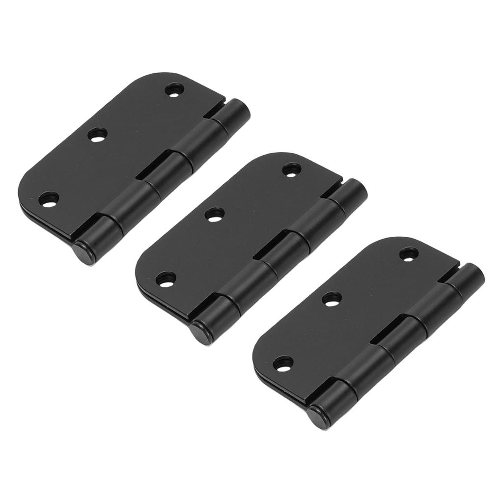 Закругленные дверные петли 3,5 дюйма радиусом 5/8 матово-черные петли для наружных и внутренних дверей для дверей офиса