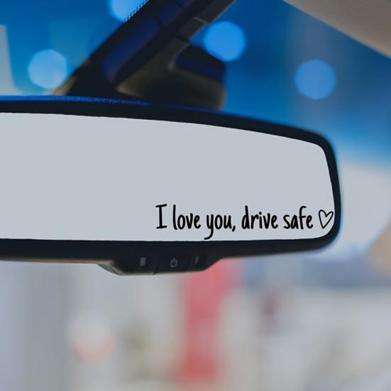 Наклейки I Love You Drive Safe на зеркало заднего вида виниловая наклейка для женщин водонепроницаемая декоративная наклейка на автомобиль аксессуары для автомобиля