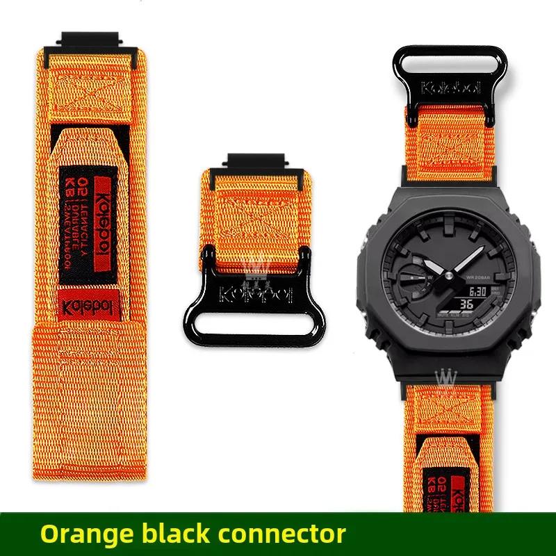 GA2100 Дизайн с петлей холщовый ремешок Для Casio G-SHOCK 5611 GA-2100 GA-2110 GA-B2100 мужской Наручные часы для активного отдыха Нейлоновый ремешок аксессуар