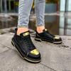Original Brand Black Gold Color CST Jet Setter Mirror Casual Men Sneakers High Quality Laced Men Shoes CH183