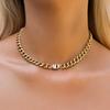8mm Cuban Thick Name Necklace Rectangular Buckle Custom Letter Chain 314L Stainless steel Personalized Pendant Gift For Her/He