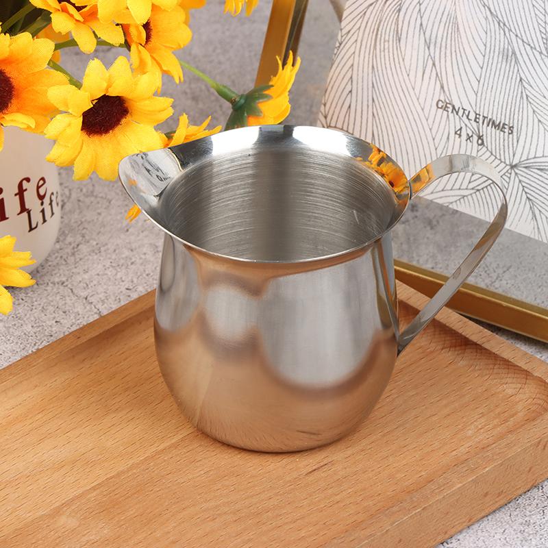 Нержавеющая Сталь Кофе Молоко Взбивание Кувшин Молочник Талия Форма Вспениватель Чашка