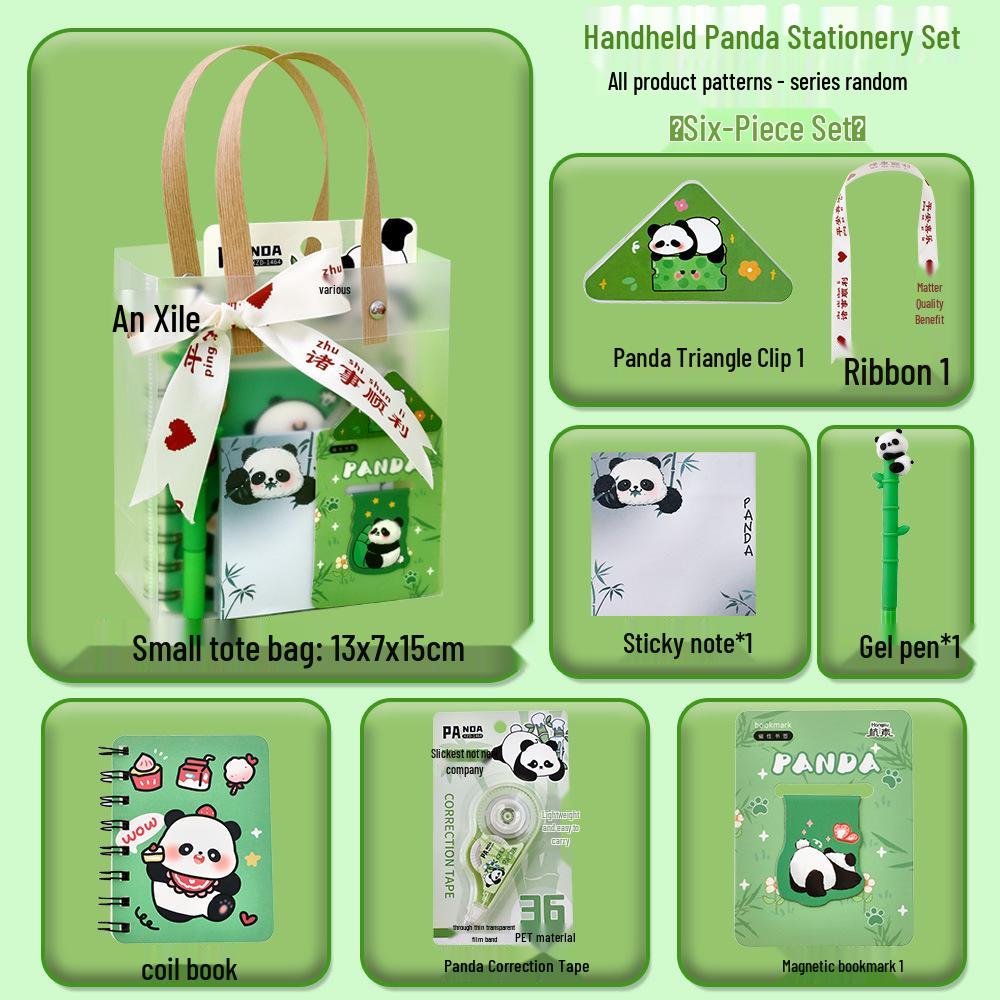 Подарочная коробка с канцелярскими принадлежностями «Панда»: Набор наград для учеников к началу учебного года и новогодний подарок