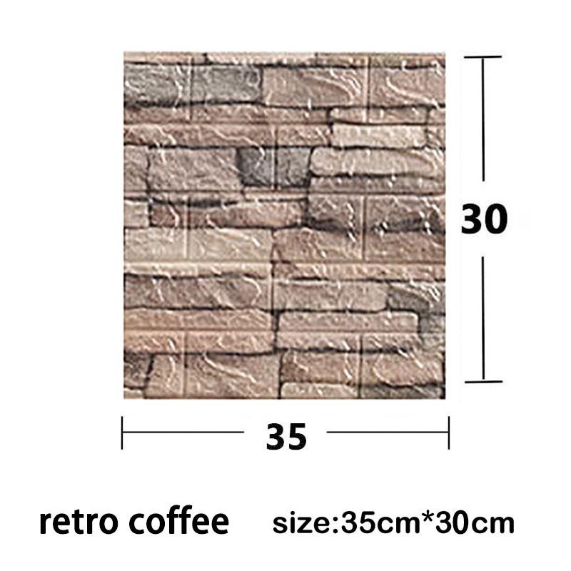 Самоклеящиеся обои «Сделай сам» для настенных обоев, домашний декор, кирпичный узор, водонепроницаемые наклейки на стену, 3D, 35*30 см, лист бумаги для украшения комнаты