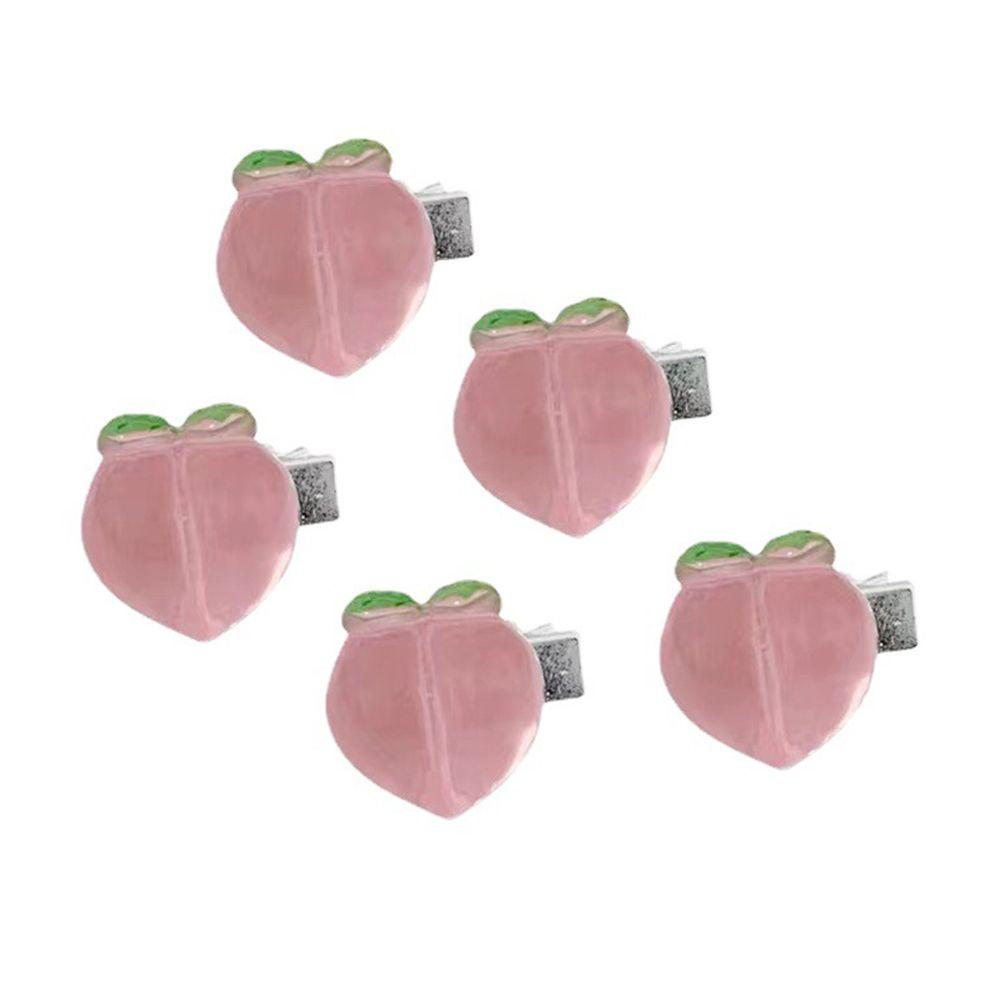 Love Heart Resin Korean Style Hair Clip Women Hair Accessories Small Side Clip Duckbill Clip