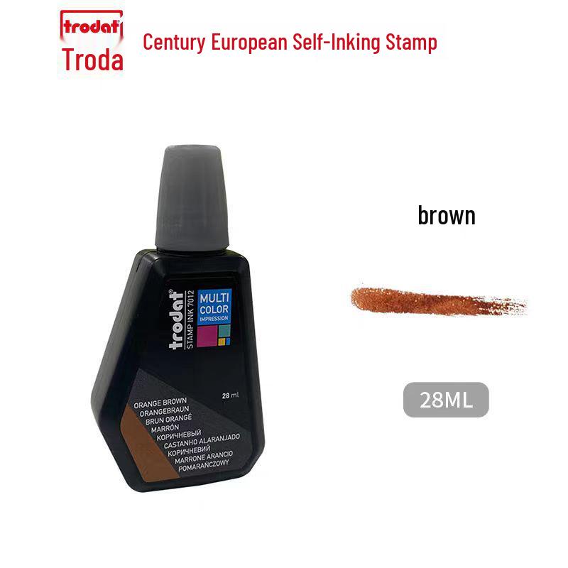 Trodat 7011 Quick-Dry Red & Black Self-Inking Stamp Ink for Official Seals