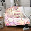 20Th Birthday Floral Celebration Blanket Comfortable Texture For Sofa Couch Office Bed Picnics Allseason Use Cozy Home Lovers Ideal Gift For Birthday
