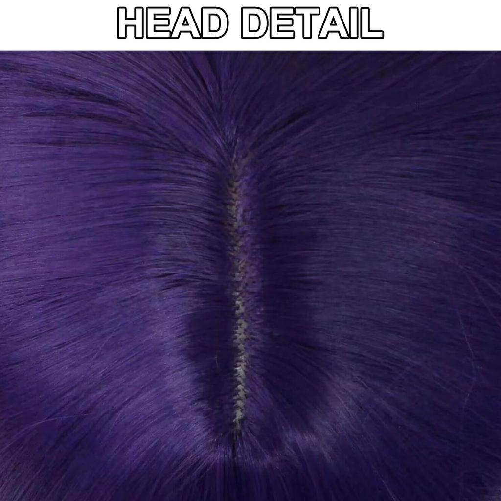 26-дюймовый длинный прямой фиолетовый парик Безумного Шляпника Юрия для косплея на Хэллоуин, Рождественскую школу, День благодарения
