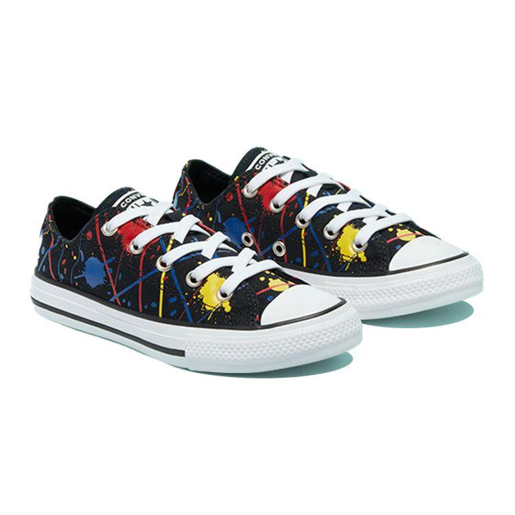 Converse Chuck Taylor All Star Модные Удобные Низкие Кеды из Канваса Детские Кроссовки Черный Желтый Разноцветный 671908C