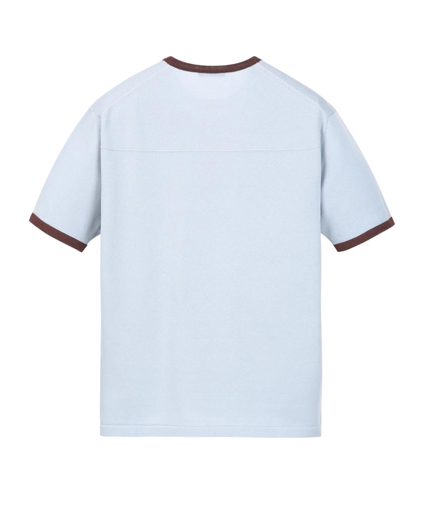 Jilseutyueoteunyuyogmaen Color Block Crew Neck Knit - Sky Blue (Jnsw6B501B1)