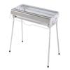 GREEN LIFE GSB-600STTN Stainless Steel BBQ Grill with Easy Charcoal Add-in, Adjustable Height, and Folding Legs