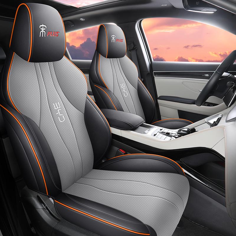 BYD Song Plus Leather Seat Cover – Full Surround, 5-Seat, All-Season Cushion.