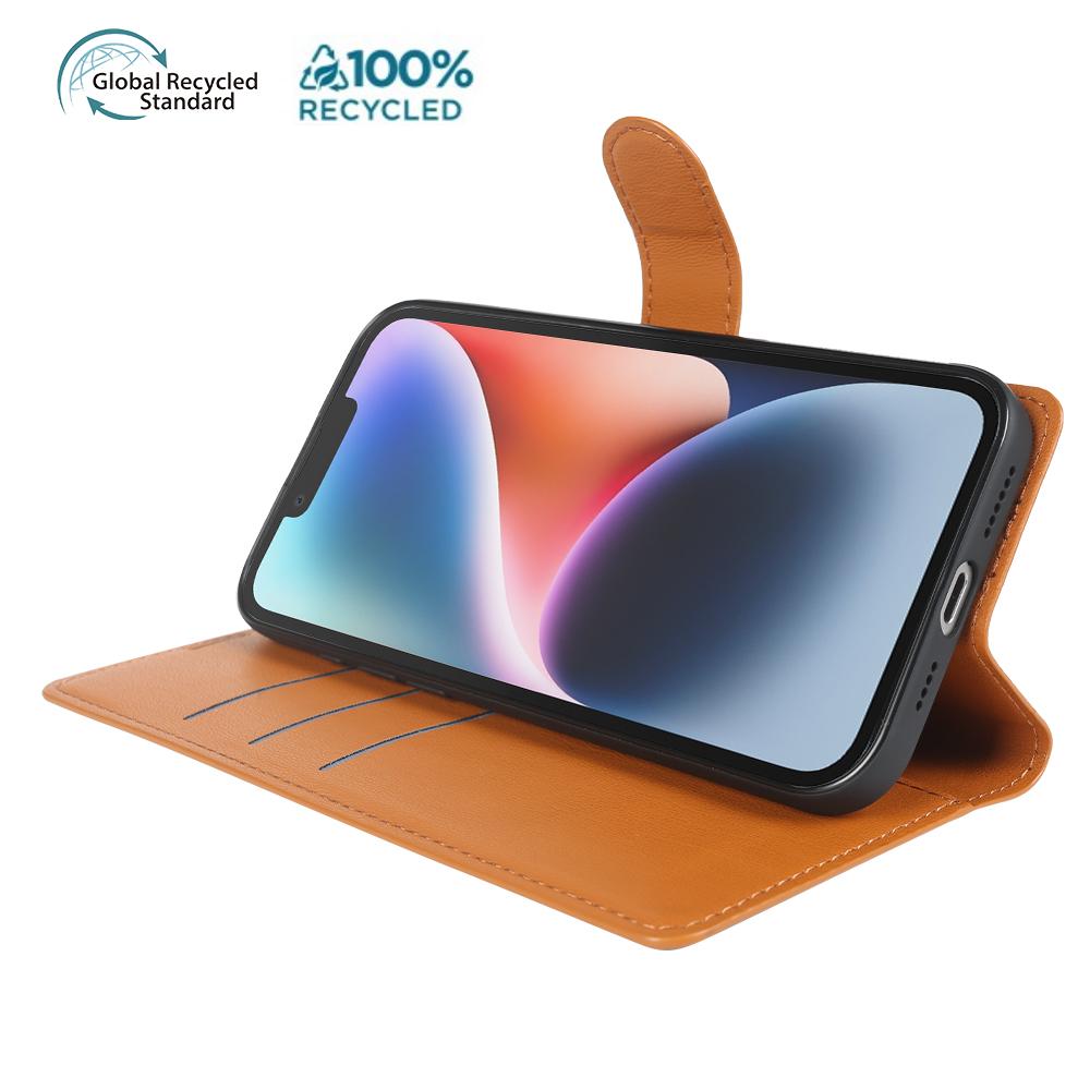 Чехол-подставка для iPhone 14, биоосновной, экологичный, из RPET RPVB, тонкий чехол для телефона с кошельком