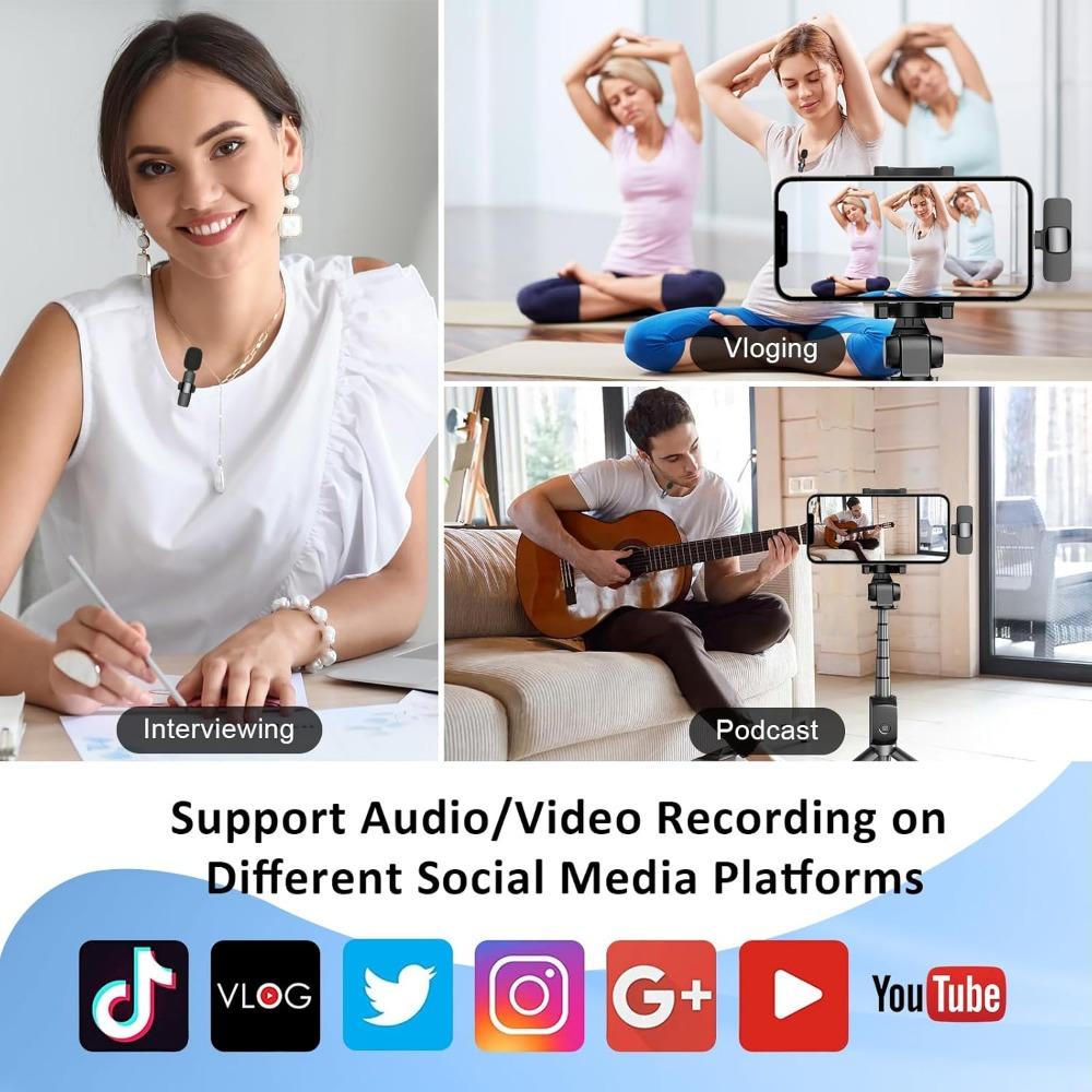 Профессиональный беспроводной петличный микрофон для ноутбука, используется для видеоинтервью, подкастов, беспроводной всенаправленный емкостный микрофон для записи