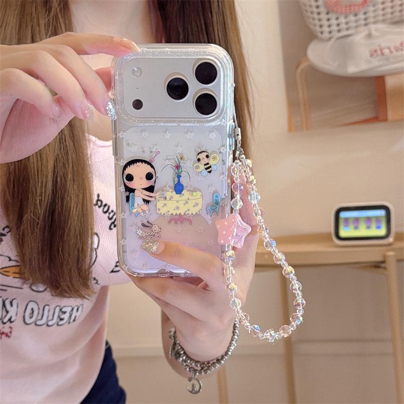 Чехол для телефона Hobby Cartoon Glitter Jade для iPhone 17, 16 Pro Max, 15, 14