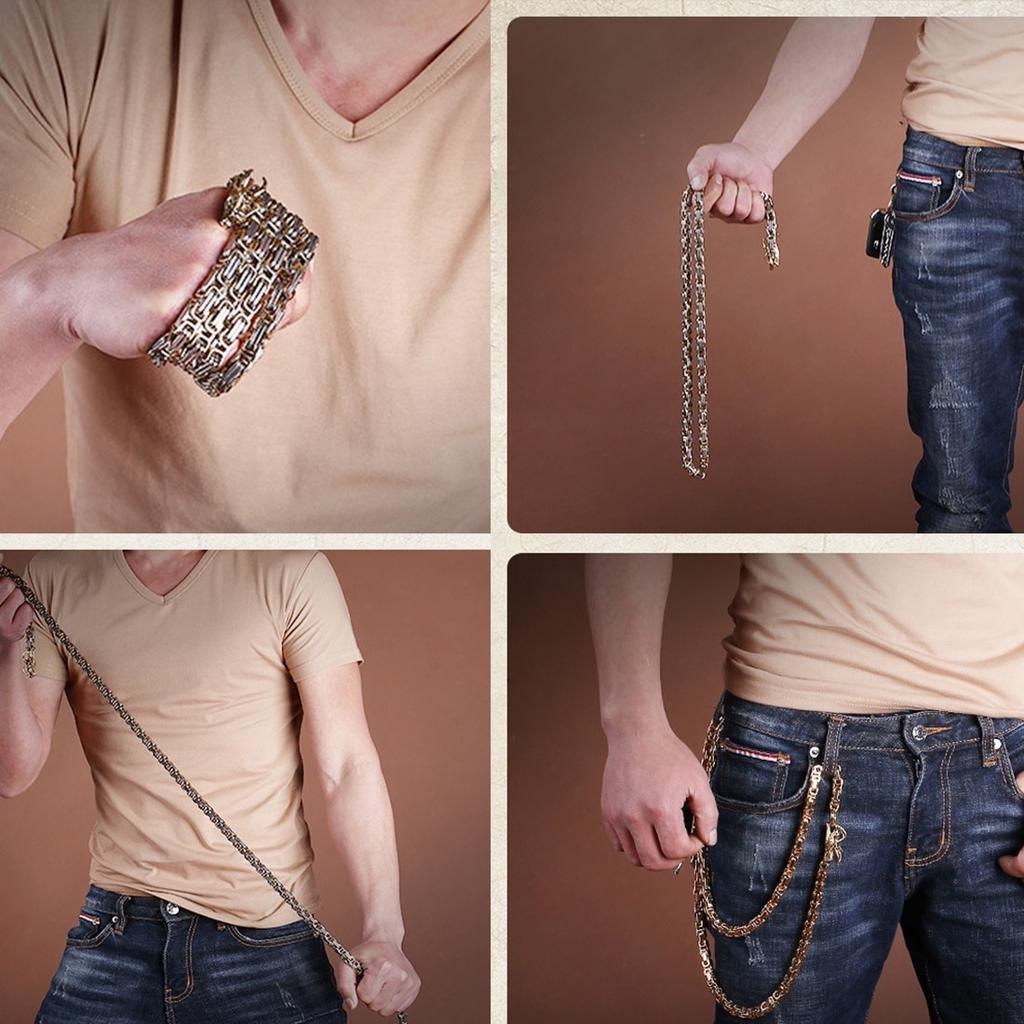 Нержавеющая сталь Открытый Самооборона Защита Дракон Рука Браслет Цепь Тактический Металлический Кнут Коррозионностойкий 101 см