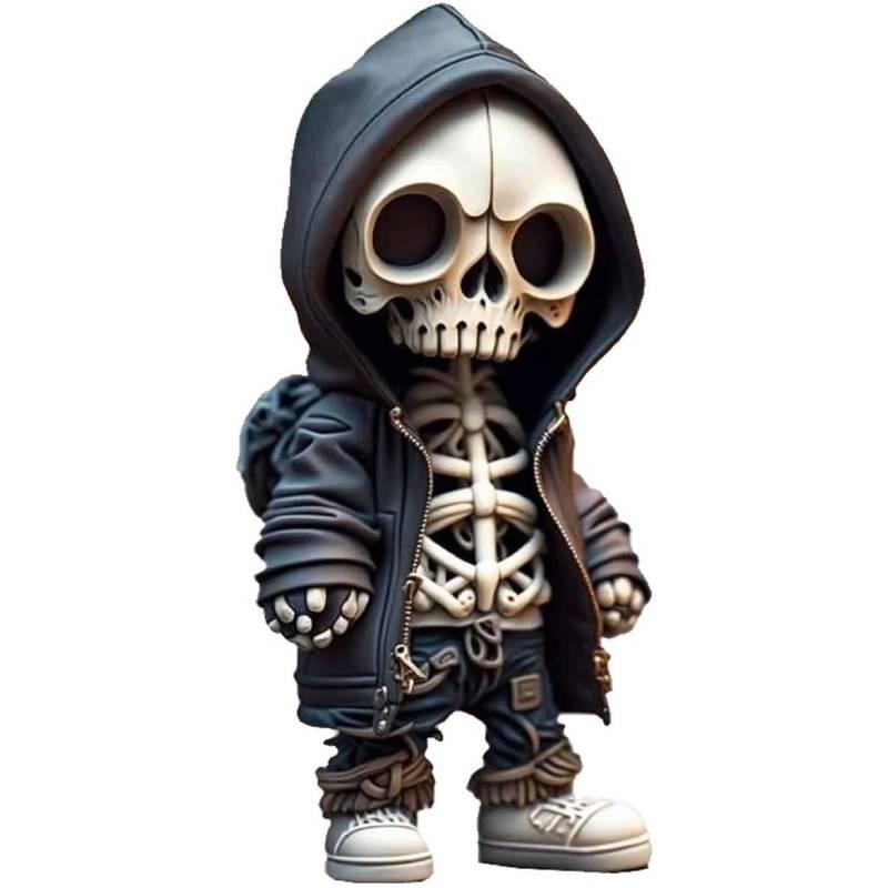 Уникальная поделка из смолы Скульптура черепа на Хэллоуин Стильный дизайн скелета для домашнего декора Идеальный подарок для различных случаев