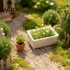 Mini Flower Box Model 1:12 Scale Miniature Bed Planter, 3D Printed Fake Plant Box, Realistic 1 12 Pot Rectangle Planter for Dollhouse Accessory, Micro