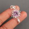 Morganite Gemstone 925 Sterling Women's Silver Pendant 1.80" Handcrafted Pendant PP-4-12