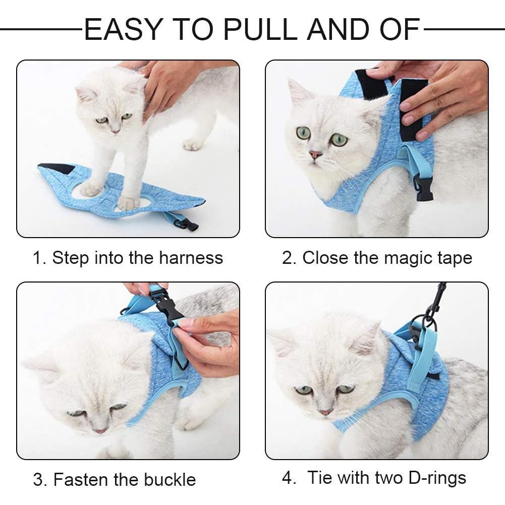 Adjustable Anti-Escape Small Pet Belt Kitten Harness Light Breathable Soft Pet Vest Wiring Harness Traction Belt Kitten Walking
