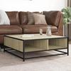 VidaXL Coffee Table Sonoma Oak 80x80x30 Cm Engineered Wood and Metal, Side Table, Living Room Table, Side Table, 848770