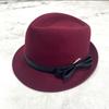 Б/у Шляпа STETSON maxim Бордовая Шерстяная Черная Лента Перо Декор Складная Шляпа Винно-Красная 57.5см